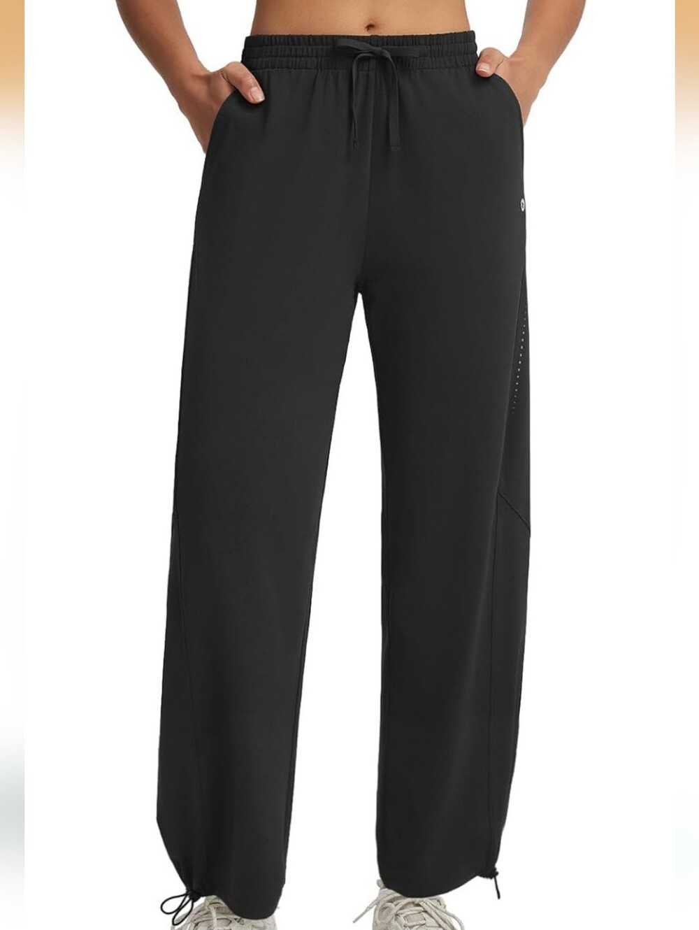 NWT Baleaf Balloon Barrel Cinch Leg Black XL Active Pants Travel Leisure